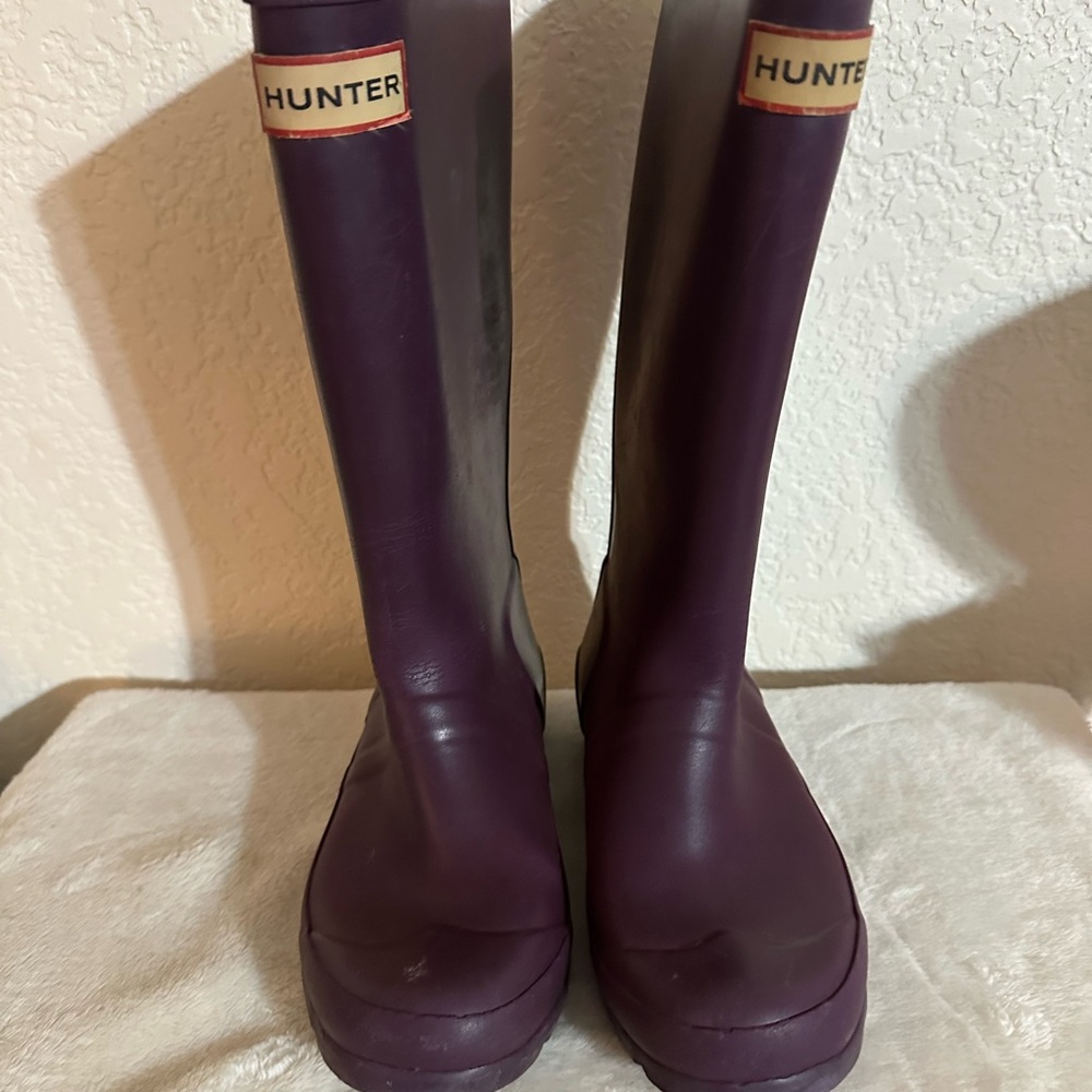 Hunter Purple Tall Rain Boots
